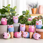 WOONEKY 4pcs Terracotta Pig Shaped Plant Watering Spikes with Drip Irrigation Design for Optimal Moisture Levels Self Watering Globes for Indoor Plants - Image 7