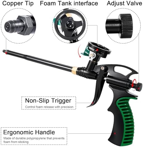 2 Pcs Professional Foam Spray Gun, with 4 long Nozzles,tubular - Image 4