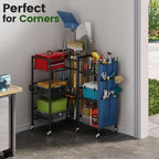 keomaisyto 3-Sided Garden Tool Organizer with Wheels, Garage Storage Rack - Image 6
