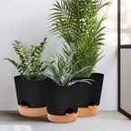GARDIFE 10/9/8 inch Plant pots, planters for Indoor Plants, self Watering Plant Pot, Flower pots, Black - Image 6