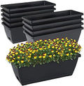 Window Box Planter,10Pack Plastic Vegetable Flower Planters Boxes by CHUKEMAOYI