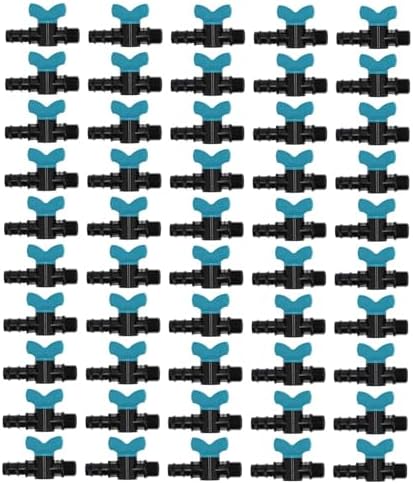 Tnfeeon 50PCS 1/2in Male Thread Barbed Ball Valve for 25mm Irrigation Pipe, Accessories for 25mm Irrigation Pipe, Shut Off Switch for Garden Drip System, Manual Water Control for - Image 6