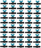 Tnfeeon 50PCS 1/2in Male Thread Barbed Ball Valve for 25mm Irrigation Pipe, Accessories for 25mm Irrigation Pipe, Shut Off Switch for Garden Drip System, Manual Water Control for - Image 6