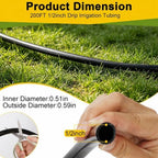 1/2 Inch Irrigation Tubing 200 FT, Drip Mainline for Raised Beds & Gardens - Image 4