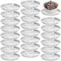 20 Packs 18" Extra-Large Clear Plant Saucers for Indoor Outdoor Use Heavy Duty Plastic Plant Trays for Planter Bulk Flower Pot Drip Trays to Catch Water, 4 to 20 Inch by Planterhoma