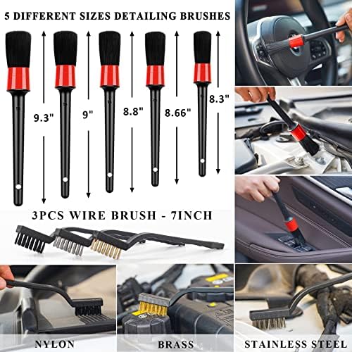 35Pcs Car Wash Kit with Foam Gun, Complete Car Detailing Brush Kit - Image 5
