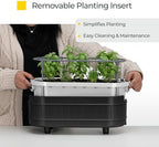Permasteel Herb Garden Planter with Trellis Support, Self-Watering System with Water Level Indicator, Fits Multiple Herb Plants, for Basil, Flowers, Succulents, Indoor & Outdoor, Black - Image 6