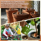 2 Pcs Large Terracotta Watering Pots 50 oz Ollas Self-Watering Pots Terracotta Watering Globes with Lid Plant Irrigation System for Indoor Outdoor Plants Raised Beds Garden - Image 5