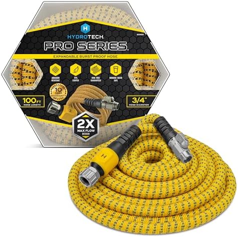 HydroTech Pro Series 100 ft Max Flow Garden Hose, 3/4 in Diameter by HydroTech