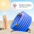 SPECILITE Hot/Cold Rubber Garden Water Hose 25 ft x 1", -50℉ to 190℉, Blue - Image 2