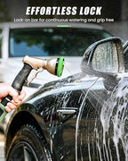 Garden Hose Nozzle, Heavy Duty Metal 9 Spray Patterns High Pressure Hose Sprayer - Image 5