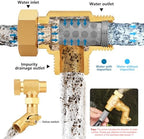 Garden Hose Filter Attachment with 100 Mesh and 40 Mesh Stainless Steel Screen,Brass Filter Pressure Washer Inlet for RV Camping Car Wash Rainwater Filtration (with Valve) - Image 3