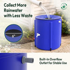 VINGLI Collapsible Rain Barrel Portable Rain Water Collection (Blue, 50 Gallon) - Image 5