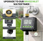Sprinkler Timer for Garden Hose, Brass Inlet Watering Timer with Rain Sensor, 3 Plans Programmable Hose Faucet Timer, Outdoor Auto Manual Drip Irrigation Controller for Yard Lawn Greenhouse - Image 4