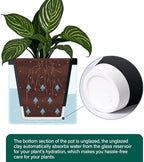 D'vine Dev Self-Watering Black Terracotta Planter Pot, 10 in, 37-X-D-3 - Image 6