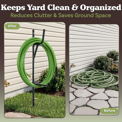 Pure Garden Freestanding Water Hose Stand Hanger for 65.6ft of Hosing - Image 4