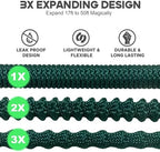 Expandable Garden Hose 50 ft with 10 Function Nozzle Sprayer, Lightweight & No-Kink Flexible Water Hose with Durable Latex Core & Solid Brass Fittings, 50ft Retractable Stretch Hose (DarkGreen) - Image 2