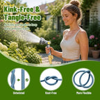 Garden Hose 50 FT, Flexible Water Hose, Ultra Lightweight Non-Expanding Hose with 10‑Function Spray Nozzle, Leak‑Proof & High‑Pressure Resistant for Lawn, Garden, and Auto Cleaning (50 FT) - Image 4