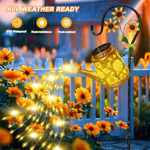 Solar Lights Outdoor, Sunflower Hanging Lantern, Garden Decor for Yard - Image 3
