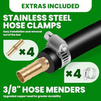 Self Sinking Aeration Hose, 3/8 inch 328 Feet Weighted Pond Aerator Hose Kit with 4 Stainless Steel Hose Clamps and 4 Copper Menders Use for Aquaculture,Garden,Pond (328ft) - Image 2