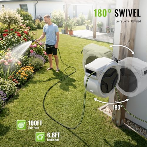 Retractable Garden Hose Reel 1/2 in x 100 ft - Image 2