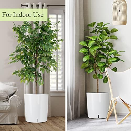 SAROSORA Large Round Self Watering Planter Pot 12.5'' for Home Garden Patio Tall Tree - Image 3