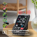 NDI Multifunctional Soil Meter,up to 5 Probe with Wireless Transmission,pH, Salinity, Temperature,Light Intensity with Acoustic Wave Growth Assistance, for Gardening, Landscaping, and Soil Testing - Image 3