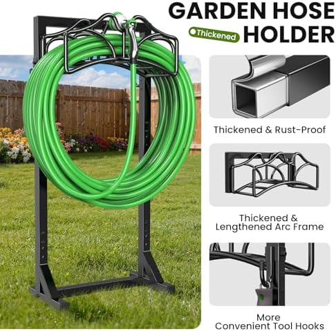 Keten Garden Hose Holder, Heavy Duty Metal, Freestanding for Outside - Image 2
