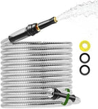SPECILITE 50ft 304 Stainless Steel Garden Hose with Swivel Handle Nozzle by SPECILITE