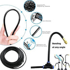 Outdoor Misting Cooling System Kit with 24v Silent Pump & Adjustable Nozzles & Flexible Misting Line & Filter, Patio Misters Mister System Drip Irrigation System for Outsi(Size:18m Tube + 26 nozzles) - Image 2