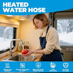 100FT Heated Water Hose for Rv,Heated Water Hose Antifreeze to -45°F,Great Rv Accessories for Campers,Livestock,Agriculture,Lead and BPA Free - Image 4