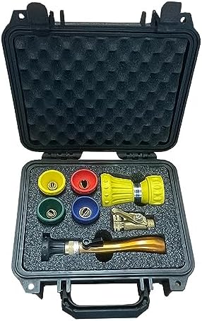Underhill NozzleLocker Garden Water Hose Nozzle Kit, Sprayer, Jet, Fog, Mister, Heavy-Duty Metal and Rubber, with ¾ Inch Magnum Yellow Nozzle, HP-K1 by Underhill