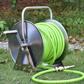 Garden Hose Reel with 6.6FT Hose, Wall or Floor Mounted Hand Crank for Easy Storage in Lawn, Patio, Yard and Garden - Convenient Outdoor Organizer by Unknown