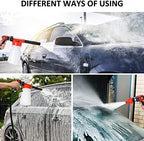 33Pcs Car Wash Detailing Kit Cleaning Kits with Foam Gun Sprayer Brush Large Wash Mitt Towels Complete Interior Exterior Car Washing Supply Set Blue - Image 3