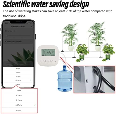 FLEXMAN Greenhouse Micro Drip Irrigation Kit, Smart APP Automatic Watering System, Programmable Timing Irrigaition System for 20 Potted Plants, Automatic Plants Watering Device - Image 2