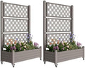 Fancyango Raised Garden Bed with Wheels 61.2" Hx2 - Gray by Warmnestforpets