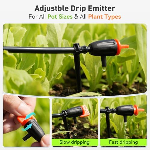 RAINPOINT Easy-Setup Automatic Plant Waterer Indoor for Pot Plant Adjustable Water Output,Battery Powered Outdoor IP54 Waterproof Drip Irrigation System Device Kit Beginner-Friendly Water 10-15 Plants - Image 4