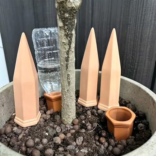 Automatic Water Spikes 6 Pack Ceramic Plant Watering Tools Drip Irrigation Device Terracotta Watering Stakes - Image 2