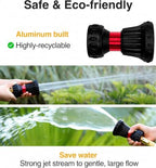 Garden Hose Nozzle 2 Pack Fireman Style, Heavy Duty Water Hose Nozzle with Two-Way Shut Off Control, Adjustable Spray Patterns for Gardening, Car Wash and Outdoor Cleaning, 3/4" GHT Connection - Image 4
