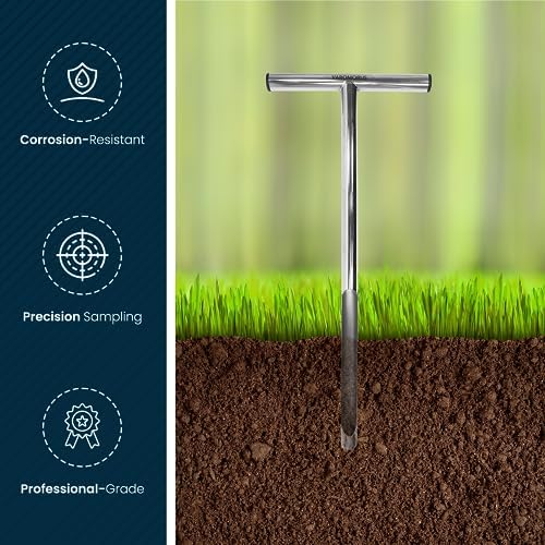 Varomorus Soil Sampler Probe 21" Stainless Steel Tubular T-Style Handle. - Image 4