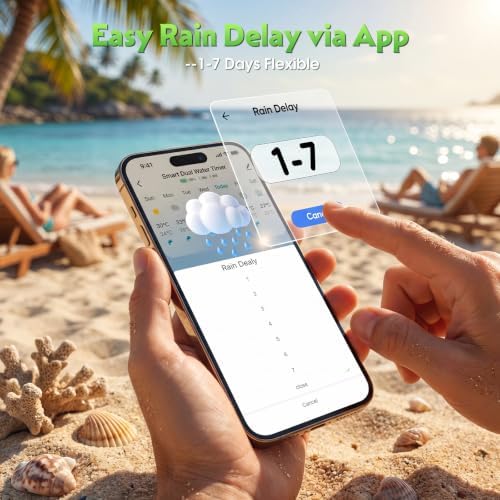 2 Zone WiFi Sprinkler Water Timer for Garden Remote Control Travel - Image 5