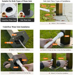 Stainless Steel Outdoor Column Garden Water Faucet with Hose Stand Balck - Image 6