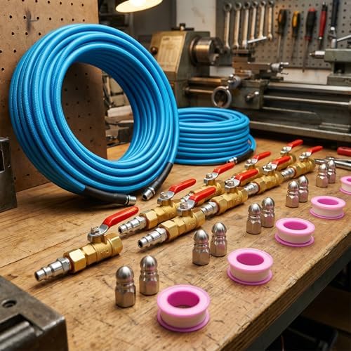 Sewer Jetter Kit, 70 FT (20M) High Pressure Drain Cleaning Hose - Image 7