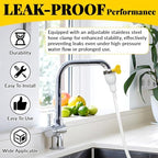20 FT Faucet Hose Adapter for Sink, Transparent PVC Extra Long Hose and Faucet Connector with Hose Clamp for Bucket, Garden, Sink, Pet Bathing - Image 4