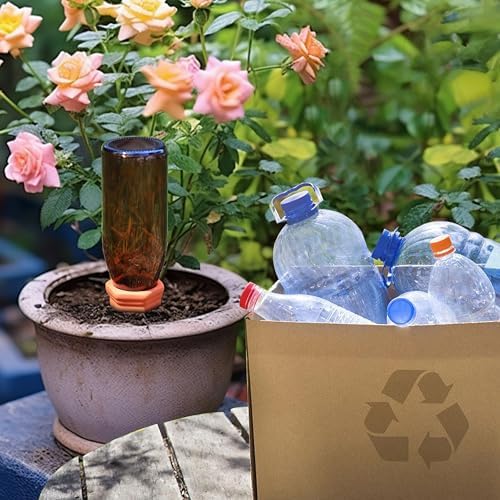 Soilagua Large Terracotta Watering Spikes with Lids, 8-Pack - Image 7