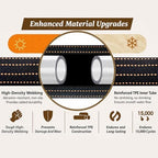 100FT Flexible Garden Hose & 10Modes Nozzle,Lightweight Water Hose,Kink-Free,All-Weather 3/4 in. Hose for RV,Boat,Car Wash,Garden,Yard,Camper,Outdoor NoneExpand (100Ft,Orange-Black) - Image 5