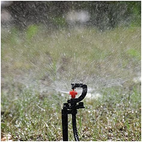 Shower Head 100PCS G-Type Rotating Sprinkler with Support Spike 360 Degrees Red Wheel Micro Rotor Sprinklers Garden Watering Watering Supplies (Color : Black) - Image 4
