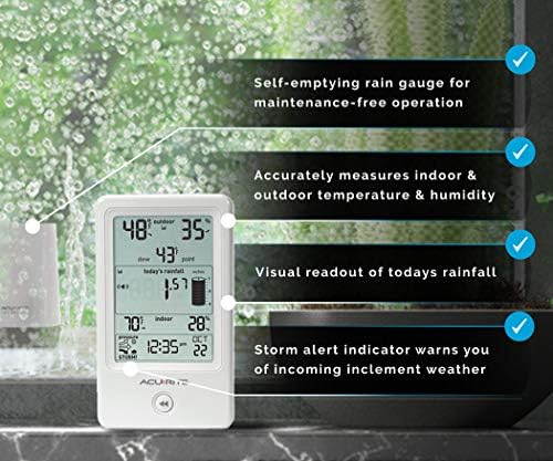 AcuRite (01089MCB) Self-Emptying Wireless Rain Gauge with Storm Alerting - Image 3