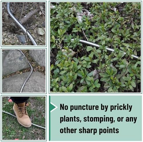 UNCO- Stainless Steel Metal Hose with 10 Functions Spray Nozzle, 75 ft, No Kink, Metal Garden Hose - Image 7