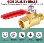 Lasnten 12 Pcs 1/8 Inch Heavy Duty Brass Npt Ball Valve Shut off Switch - Image 5